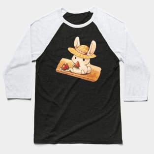 Rabbit eating watermelon Baseball T-Shirt